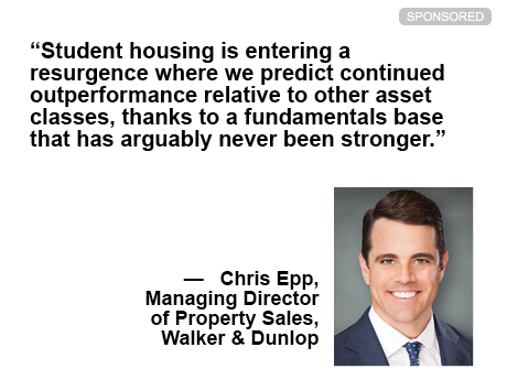 Via @SHBusiness : Despite Market Challenges, Student Housing Financing Surges Ahead Student housing is capturing attention as university enrollment & record rent gains position the sector to outperform other property types. ow.ly/ipIT50S1WL8 Sponsored by @WalkerDunlop