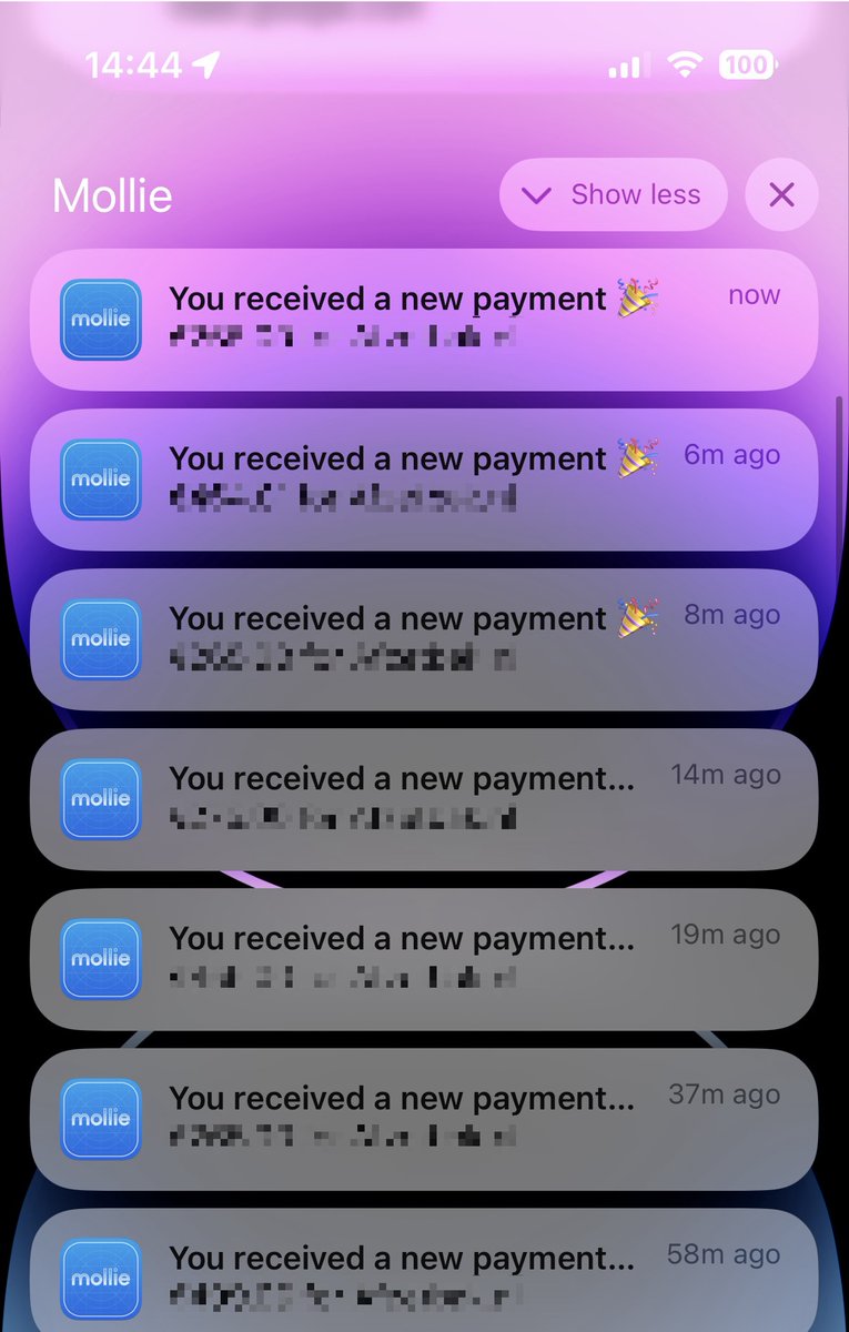 Thanks for all your in-app notifications last time, <a href="/MolliePayments/">Mollie Payments</a>. It just pains me that I'm going to turn them off anyway.

After all, there were too many, and I couldn't focus anymore.