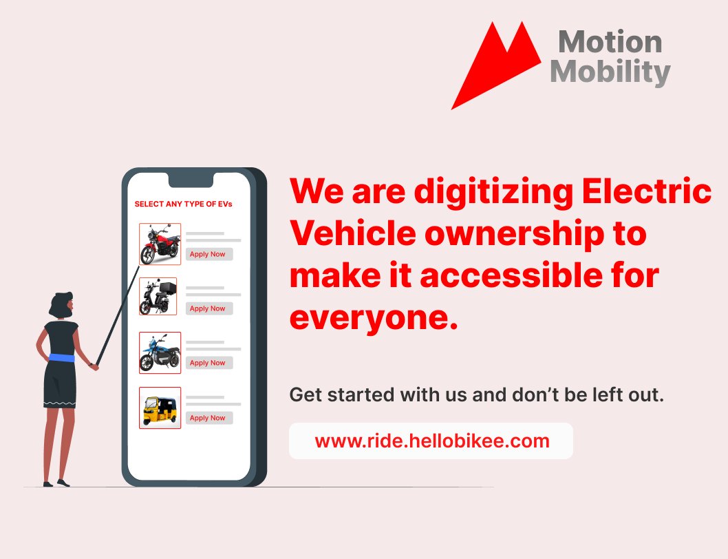 Empowering logistic businesses, couriers and gig-workers across  Sub-Sahara Africa, with quality, durable electric motorcycle &amp;  structured EV financial services to various partners. 

Ready to switch to a durable electric motorcycle.  

Sign-up here - ride.hellobikee.com