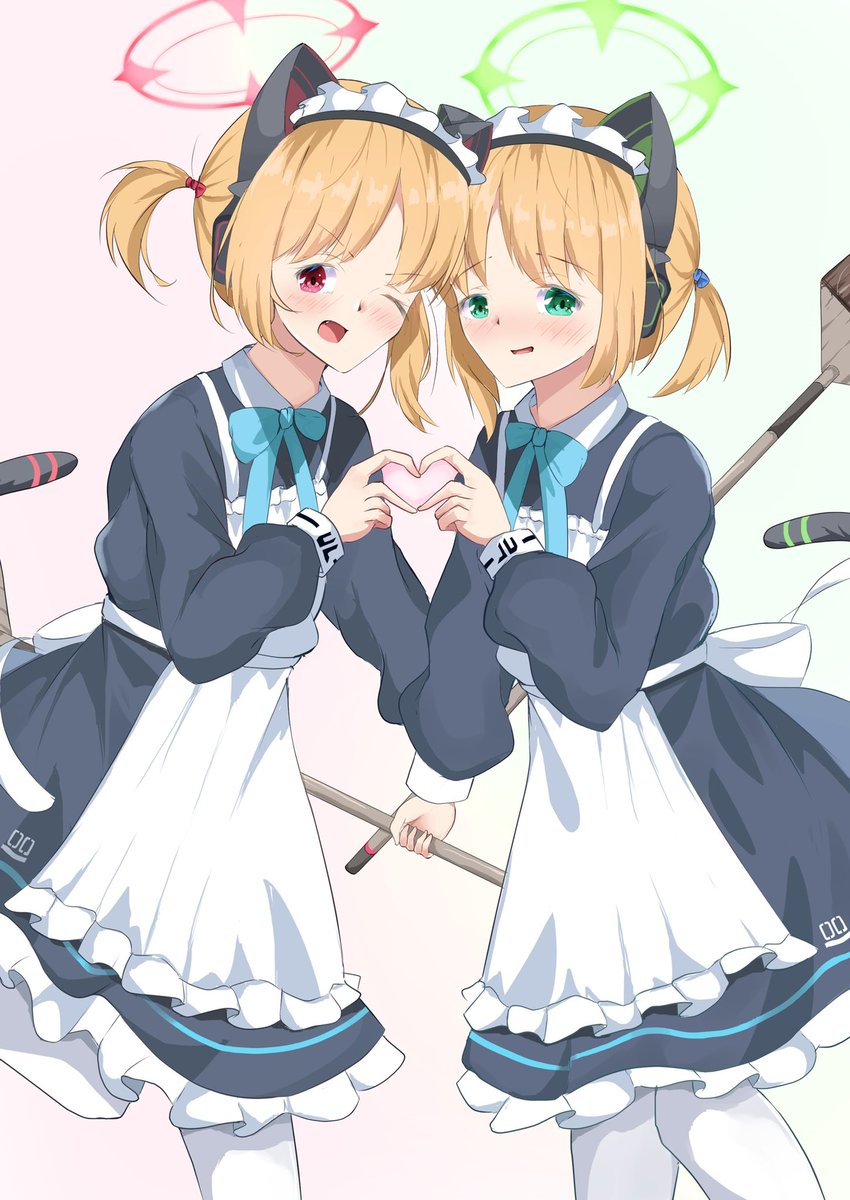 才羽ミドリ(ブルアカ) ,才羽モモイ(ブルアカ) 「モモイとミドリ #ブルアカ #BlueArchive」|アンブロシア@C108 1日目 キ 46aのイラスト