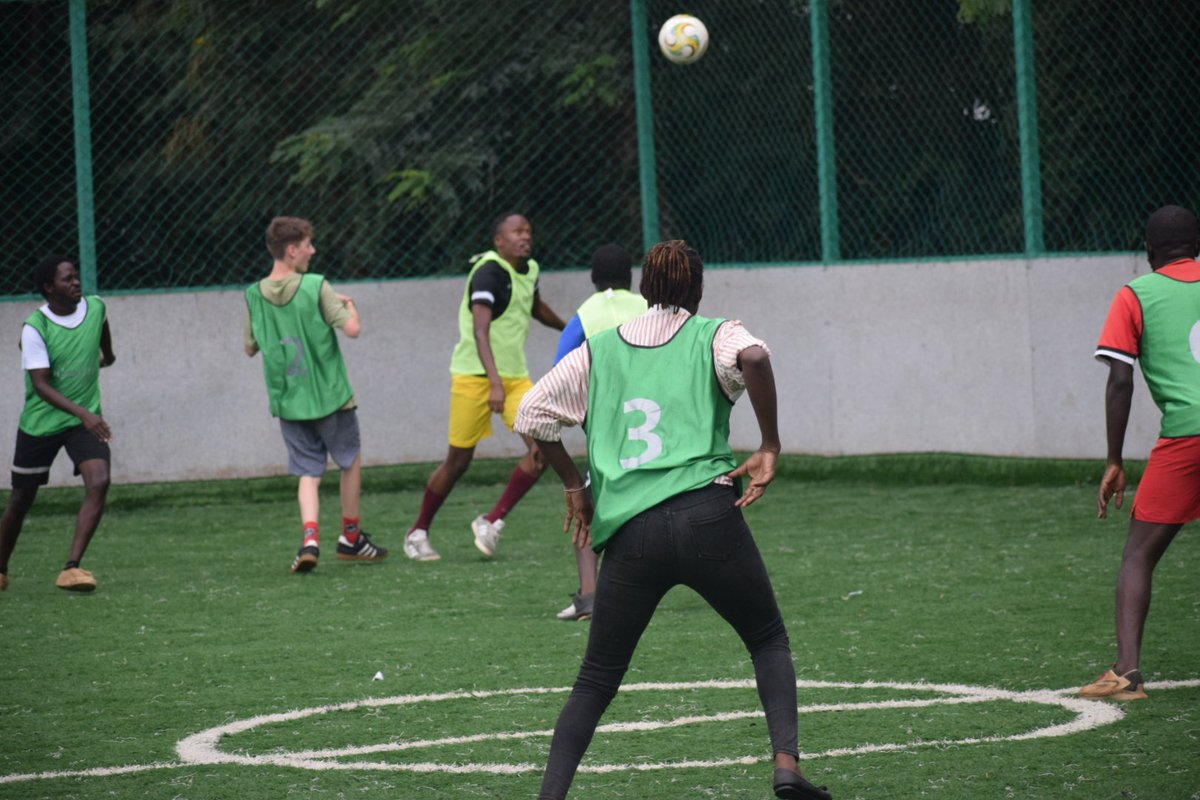 After a mental health conversation involving representatives from @betterme_org, @Homeless_Kisumu and our team where participants shared their experiences and the impact of their work on their mental health we had some fun team building football match after the conversation.