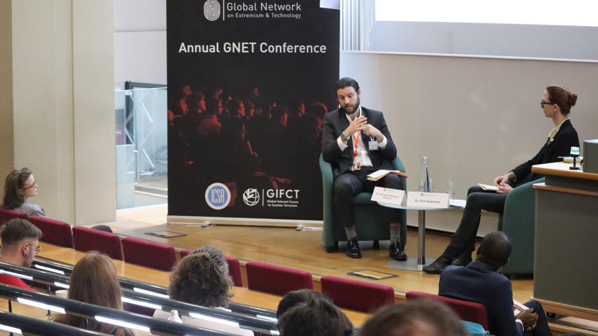 A snapshot of our morning fireside chat with @amhitchens and @erinsaltman about the importance of connecting tech to academic practice in the counter-extremism space. Day 2 of the #GNETConference2024 is underway! @ICSR @GIFCT