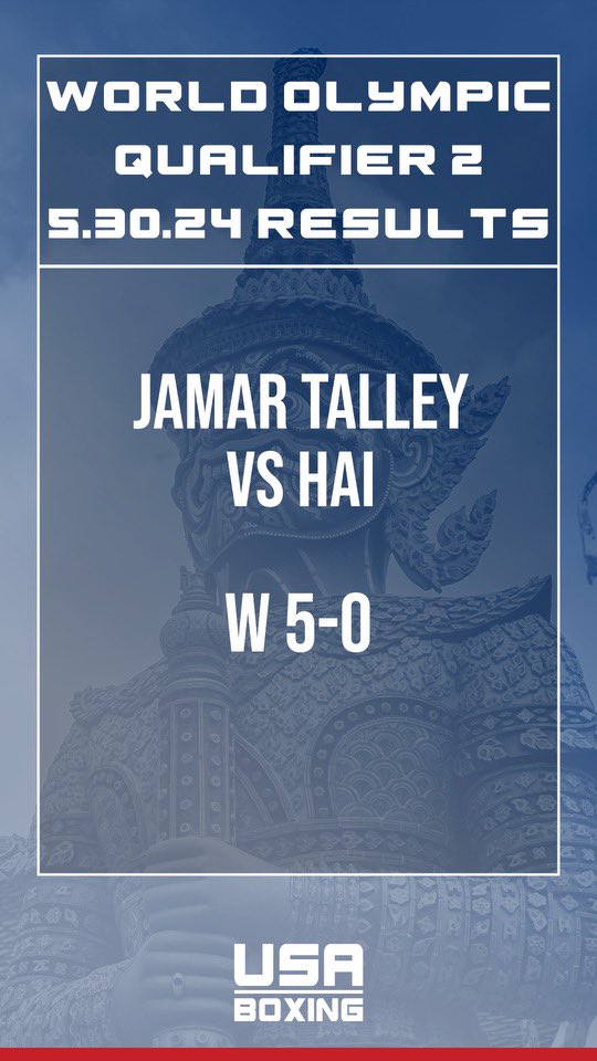 Jamar Talley with a dominant win and is now two wins away from punching his ticket to Paris!