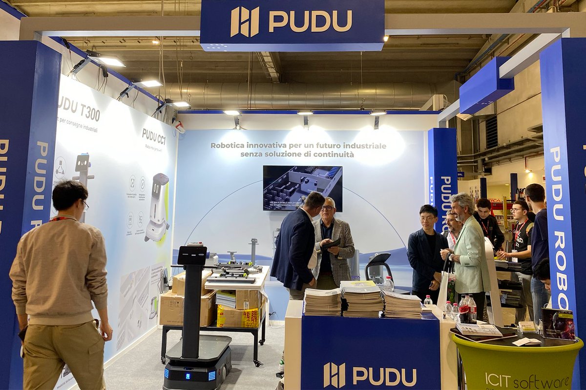 PuduRobotics's tweet image. Thank you, Italy! 🇮🇹 Had a fantastic time at SPS Italia 2024 showcasing our robots at Fiere di Parma. 🤖
Thrilled with the response to #PUDUT300, #PUDUCC1, #BellaBot, #KettyBot, and #PuduBot2. Your energy inspires our innovative drive! 🚀
#PuduRobotics #Robotics #Innovation