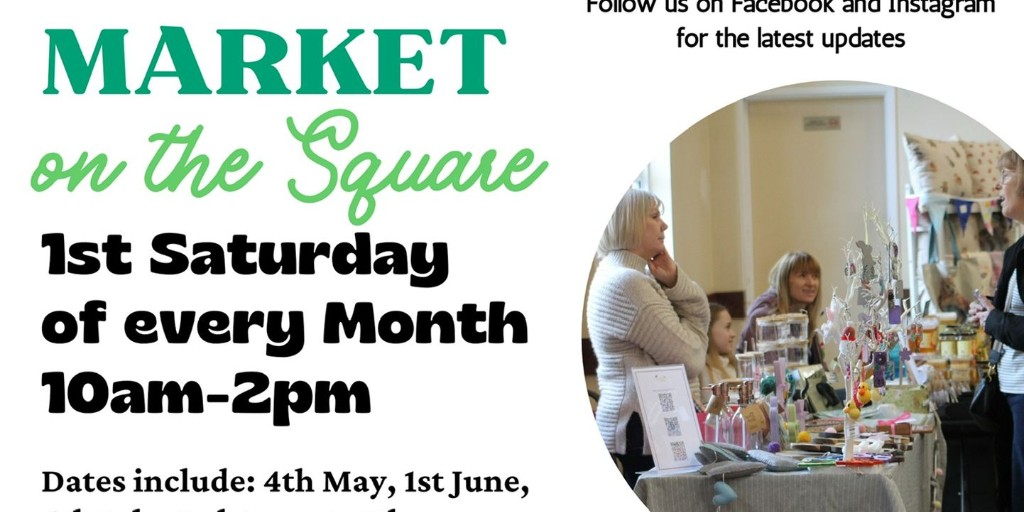 Our next Market on the Square is Saturday 1st June. The last one was a great success, and hopefully, this one will be even better. See you there!