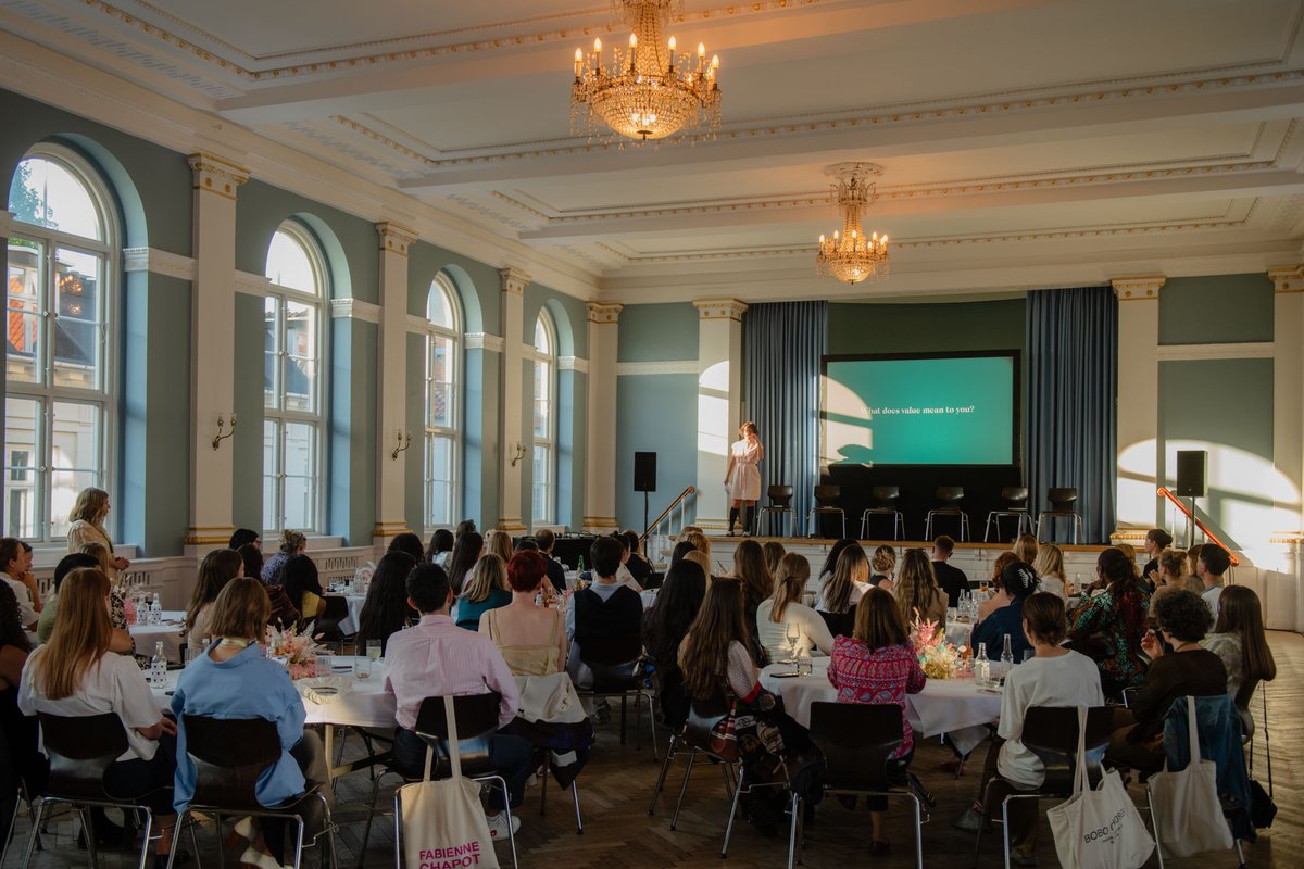Fashion_Values's tweet photo. On 21st May, in Copenhagen, Centre for Sustainable Fashion @sustfash hosted the #FashionValuesShowcase, celebrating 3 years of the Fashion Values programme &amp; its support of changemakers &amp; innovation through sustainability education @GFAgenda #GlobalFashionSummit Insights to come! https://t.co/A1vH0tqN9E