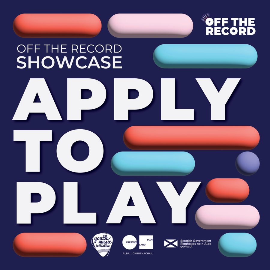OPPORTUNITY if you're a musician age 16-25 years APPLY to play @OTRScot on 18 July @sneakypetesclub funded by @CreativeScots #YMIScotland #YMusicMatters you'll receive £150 fee, pre-gig mentoring artist catering +more APPLY by midnight 31 May at ➡ otrscot.com/apply-to-play