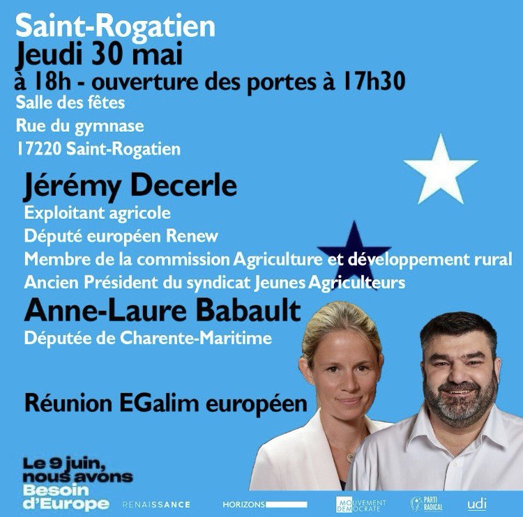 L'Egalim Européen c'est quoi ? avec @JDecerle député européen, @BabaultAlaure17 députée de Charente Maritime