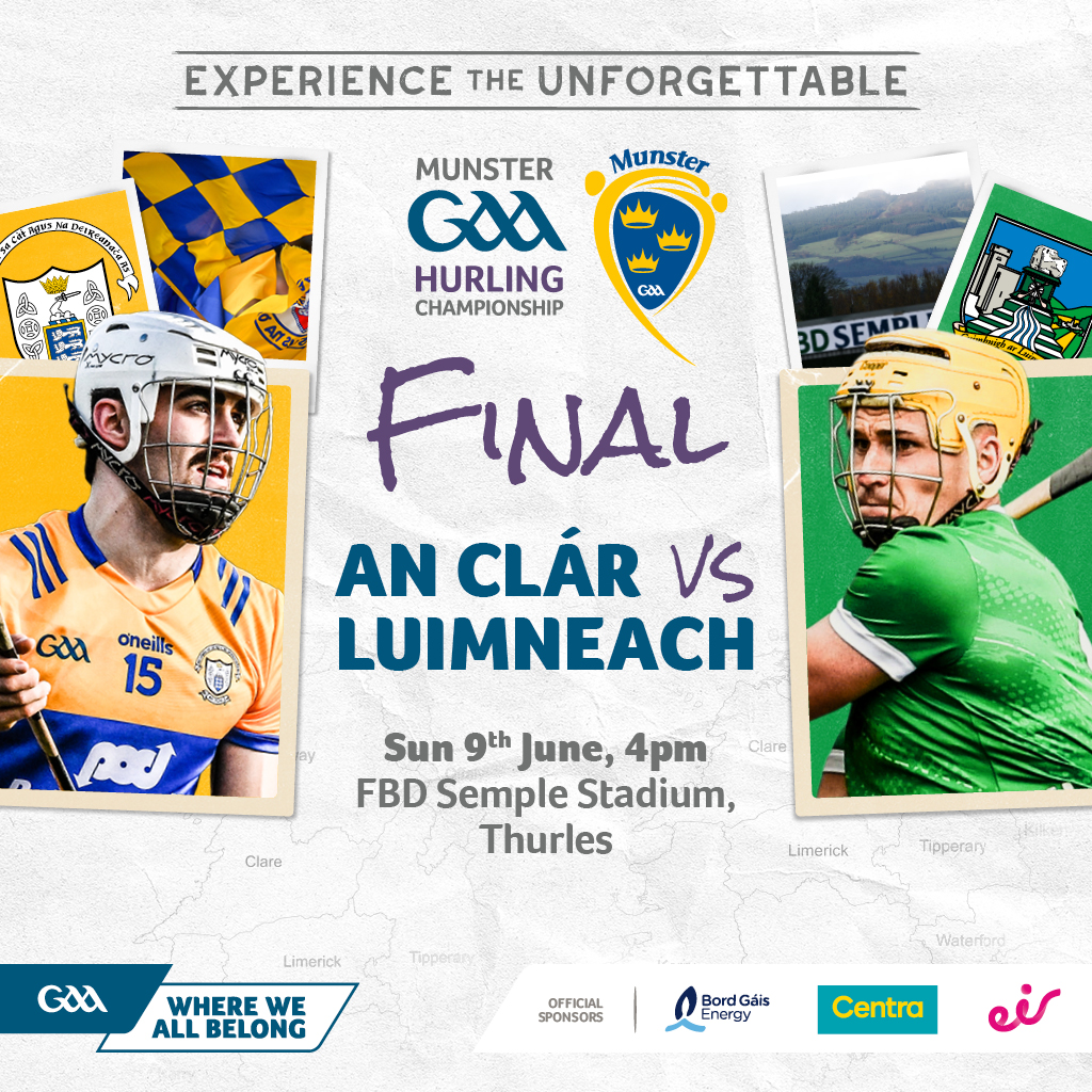 The public allocation of terrace tickets for the 2024 Munster Senior Hurling Championship Final are now SOLD OUT! Remaining tickets are with the participating county boards.