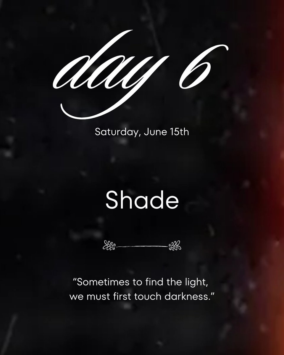 HaladrielW's tweet photo. Day 6: Shade

You can upload any type of fanwork - be fanfic, vids, music, rec lists, moodboards, or even just headcanons, etc.

And don't forget to use #HaladrielWeek2024 when uploading!

Fics can be uploaded to the AO3 collection: https://t.co/0HbxHurPQA https://t.co/so7URCpRxp
