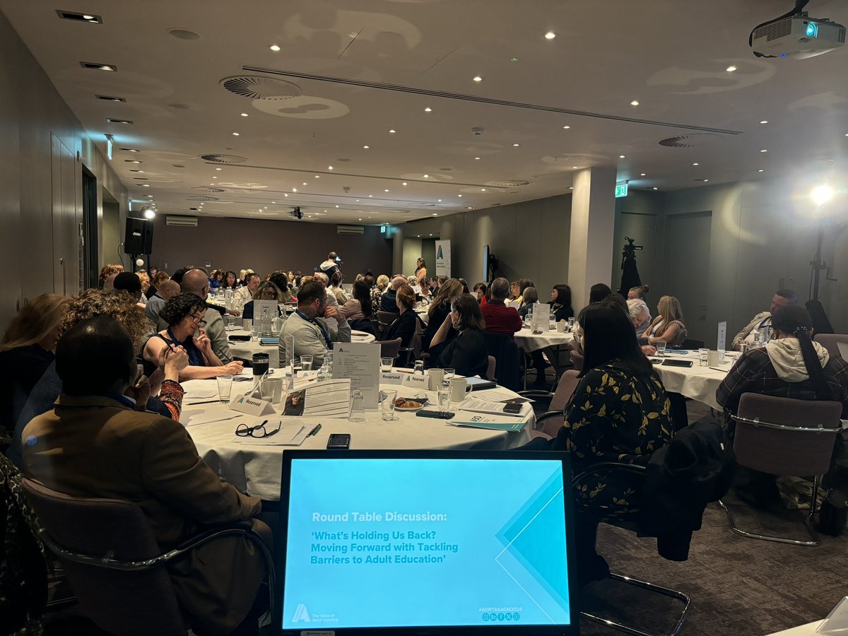 Huge thanks to all of our members for their attendance in person and online at the <a href="/aontas/">AONTAS</a> AGM IN Dublin.. our CEO <a href="/DearbhailLawles/">Dearbháil Lawless</a> is now presenting our Annual Report #AontasAGM24