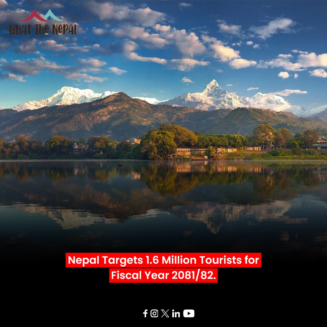 Discover Nepal 🇳🇵: Be part of our goal to host 1.6 million visitors in the breathtaking Himalayas for an unforgettable adventure in fiscal year 2081/82!  
Read more: whatthenepal.com/2024/05/30/nep…

#Nepal #ExploreNepal #VisitNepal #NepalTourism #HimalayanJourney #Whatthenepal