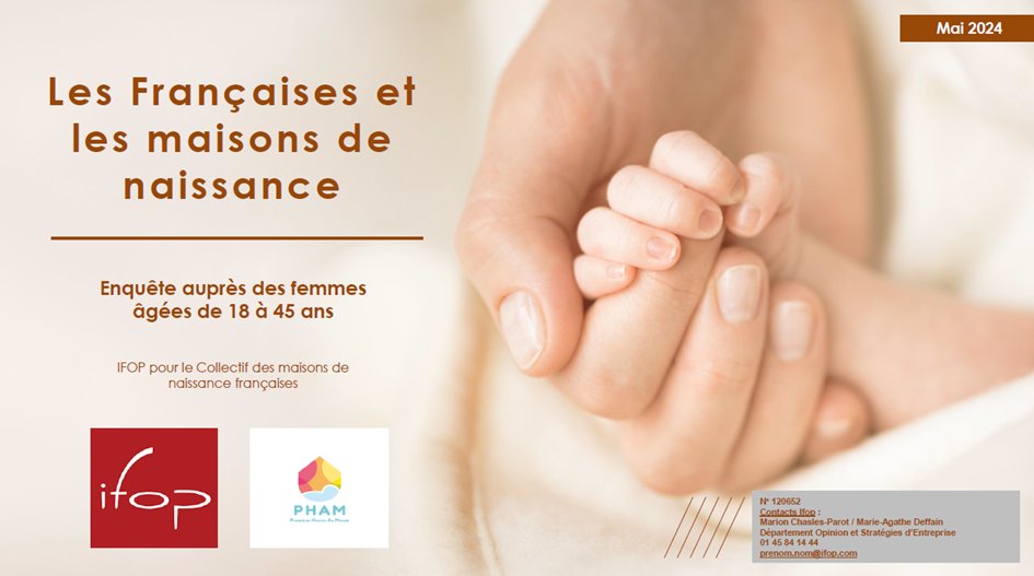 🤱Enquête <a href="/IfopOpinion/">Ifop Opinion</a> pour le Collectif des maisons de naissance auprès de femmes âgées de 18 à 45 ans : « Les Françaises et les maisons de naissance ».