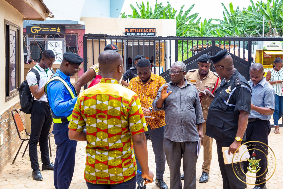 KNUSTGH's tweet image. The Directorate of Students Affairs (DoSA), KNUST has commenced a weeklong inspection of designated hostels for incoming freshmen, ensuring their facilities meet the standards for a conducive living and learning environment.
#knuststudents #safearrival