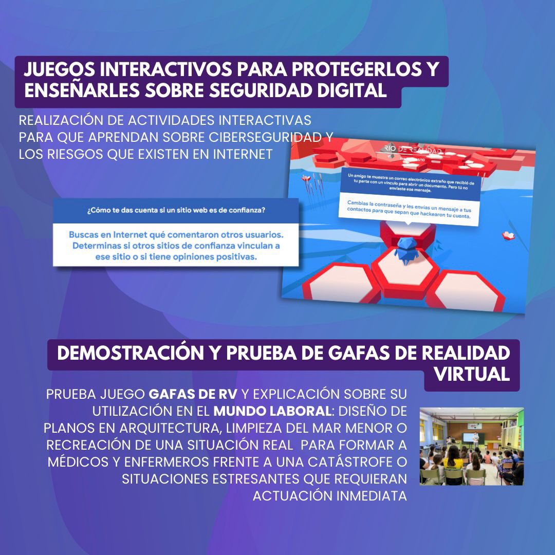 ctshapers_es's tweet photo. El pasado 29 de mayo impartimos una charla interactiva sobre el uso de la Inteligencia Artifical (IA) y la Realidad Virtual (RV) a los alumnos del CEIP Alumbres.

¡Podéis contactar con nosotros a través de nuestras redes sociales! https://t.co/lupT50fmty