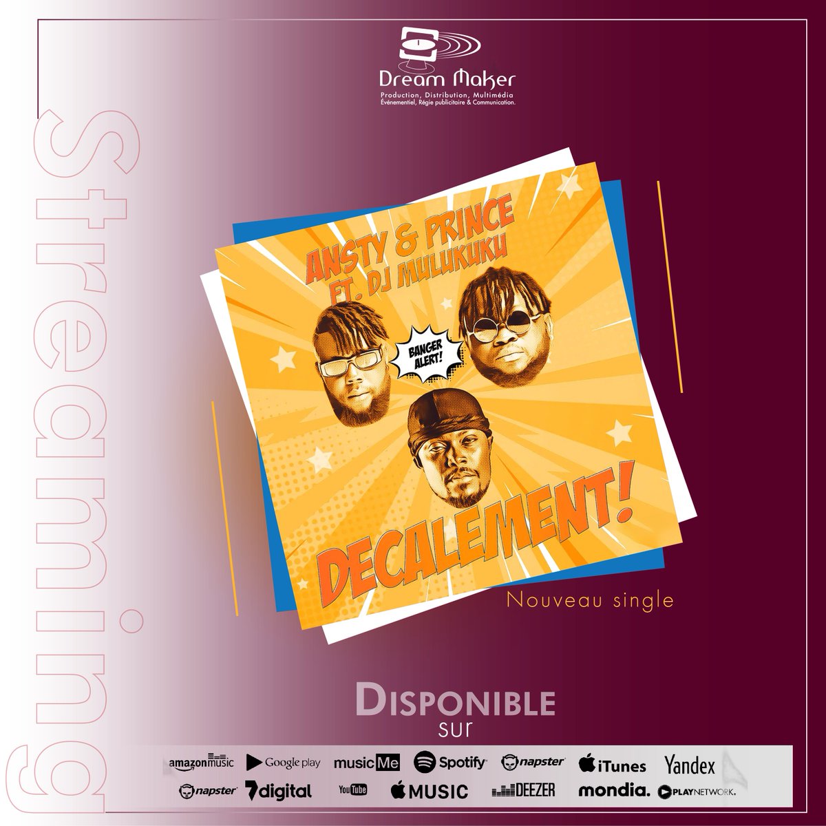 dreammakerci's tweet photo. 🎶 Puissance, Le coupé décalé vivra ! 🎶

La collab entre ANSTY ET PRINCE et DJ MULUKUKU est dispo sur toutes vos plateformes ! 🌟

Préparez-vous pour un week-end aux sonorités décalées 🔥💃🕺

Écoutez ici 👉 https://t.co/SVSqBcpicJ

#CoupéDécalé #NouveautéMusicale https://t.co/09Io82zZC8