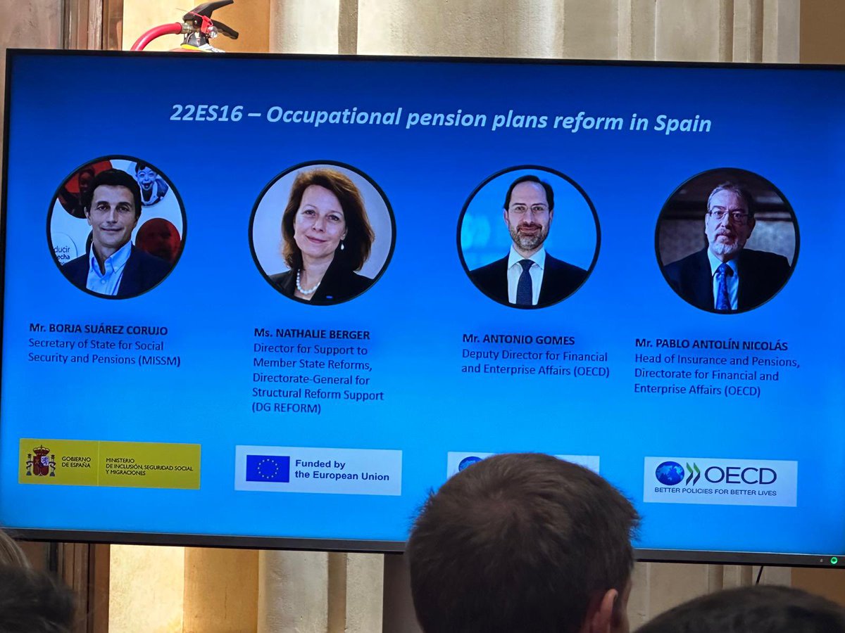 Confederación Mutualidades (@cmutualidades) on Twitter photo Hoy estamos con <a href="/CorujoBorja/">Borja Suárez Corujo</a> y la OCDE en la presentación de la reforma de los planes de pensiones de empleo Hoy estamos con <a href="/CorujoBorja/">Borja Suárez Corujo</a> y la OCDE en la presentación de la reforma de los planes de pensiones de empleo