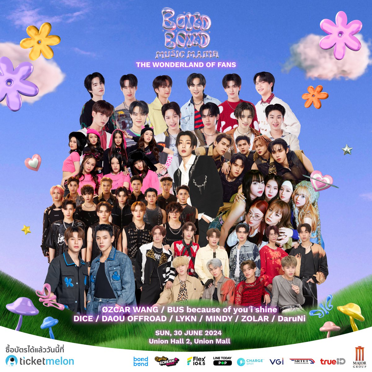TrueID_TH's tweet photo. 📢ใครยังไม่มีบัตร จองด่วน #bondbondMusicMania งานที่รวบรวม T-POP อย่าง #BUSbecauseofyouishine/ #DICE_SONRAY/ #DaouOffroad/ #LYKN/ #MINDY/ #DaruNi/ #ZOLAR พร้อมด้วยศิลปินมาแรง #ØZCARWANG

30 มิ.ย. 67 ณ Union Hall 2 จำหน่ายบัตร https://t.co/Cnb1JM77Op

รายละเอียด @bondbondlive https://t.co/HRZhUUOxf5