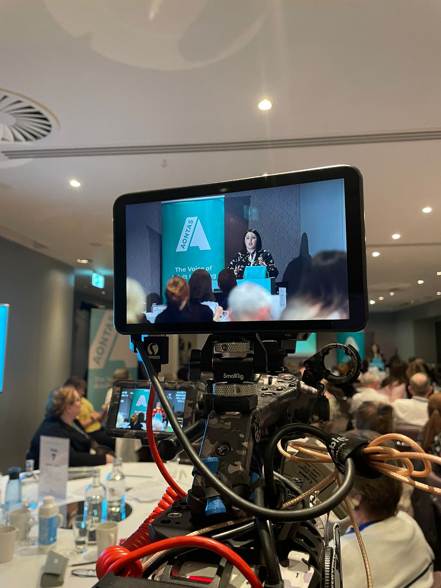 Currently presenting the AONTAS Annual Report 2023 is our CEO, <a href="/DearbhailLawles/">Dearbháil Lawless</a>.

"Adult education has a long history of driving social change. Your dedication and commitment is what gets us through."

#AontasAGM24