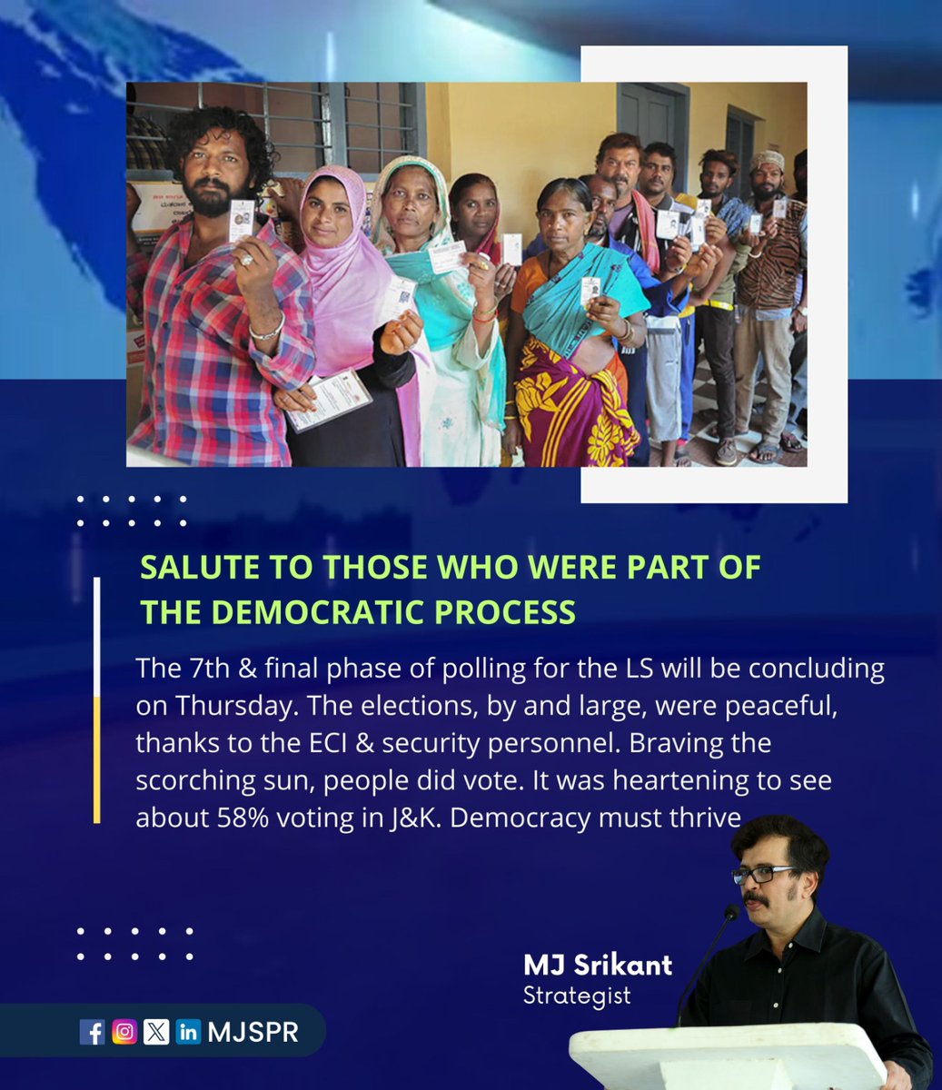 Salute to those who were part of the democratic process 

#Democracy #Voting #Election #Salute #DemocraticProcess #PeacefulElections #ECI #SecurityPersonnel #CivicDuty #BravingTheHeat #HighTurnout #JammuAndKashmir #DemocracyMustThrive