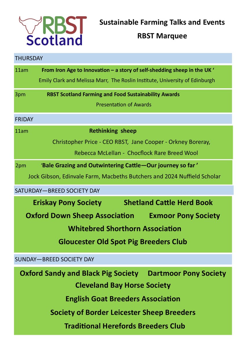 Really looking forward to our day at the @ScotlandRHShow as part of the Breed Society Saturday along with @EPS_exmoorpony #shetlandcattleherdbook #oxforddownsheepassociation #whitebredshorthornassociation and #GOSPigBreedersClub Come along and say hello.