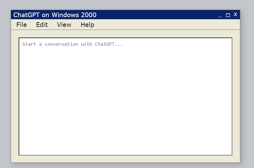 TheAIObserverX's tweet image. ChatGPT app for Windows 2000 via #WebSim
Claude (r) vs 4o (l)
Which one do you like? 
Clau: websim.ai/c/AJO2kxLoELrg…
4o: websim.ai/c/7B1wNAQofQUQ…