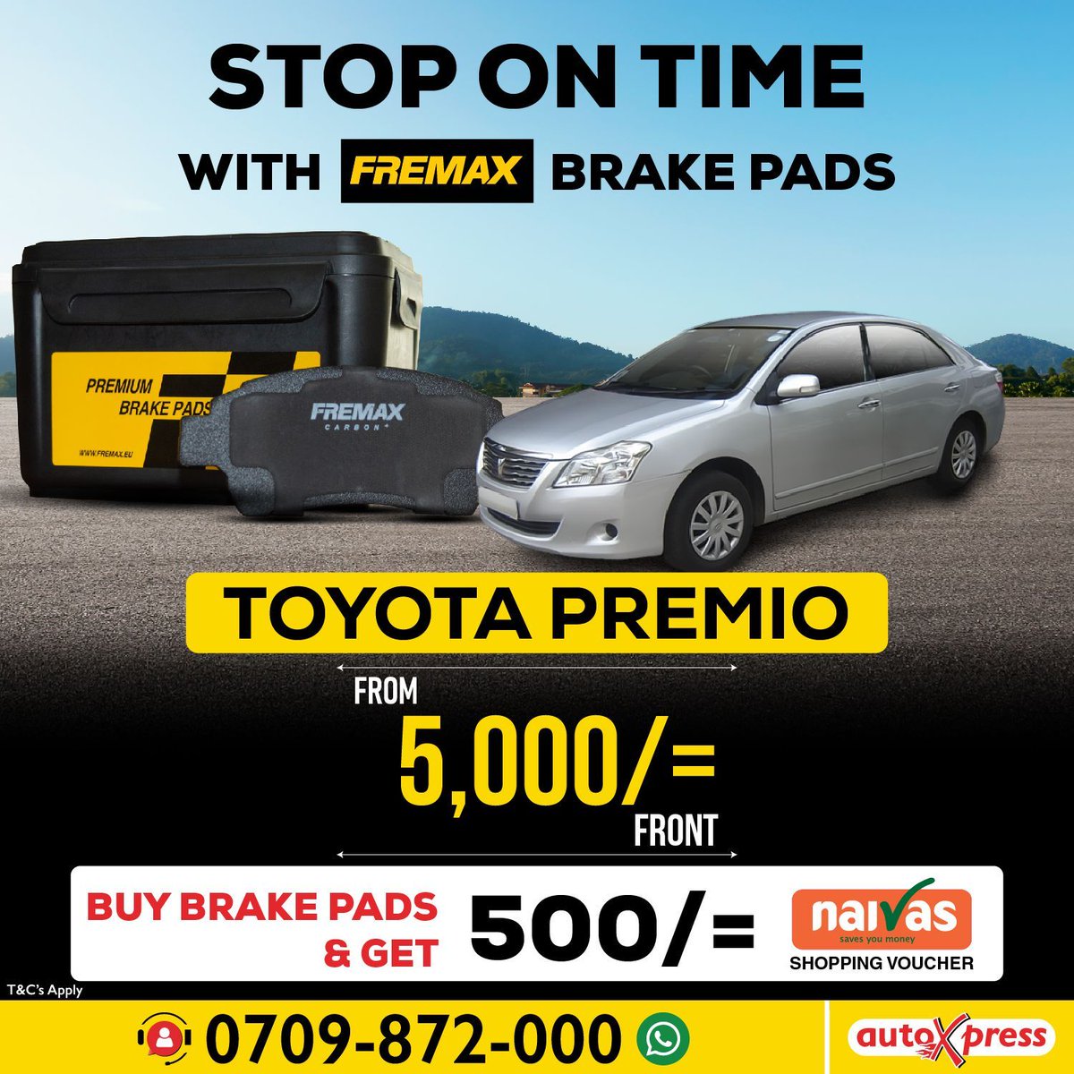 Fremax brake pads deliver unparalleled braking performance and ensure maximum safety, making them the ultimate maintenance solution for your vehicle.

auto-xpress.co.ke/services-brake…

 #FremaxBrakes  #Brakepads #AutoXpressKenya