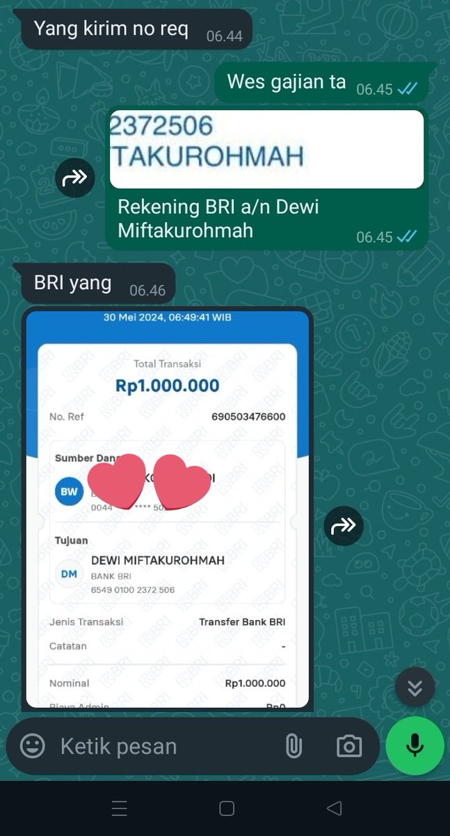 passwordsukses's tweet photo. Setoran tiap bulan, makasih sayang semoga rejekinya tambah tambah🫰 https://t.co/gmixP1ZtM6