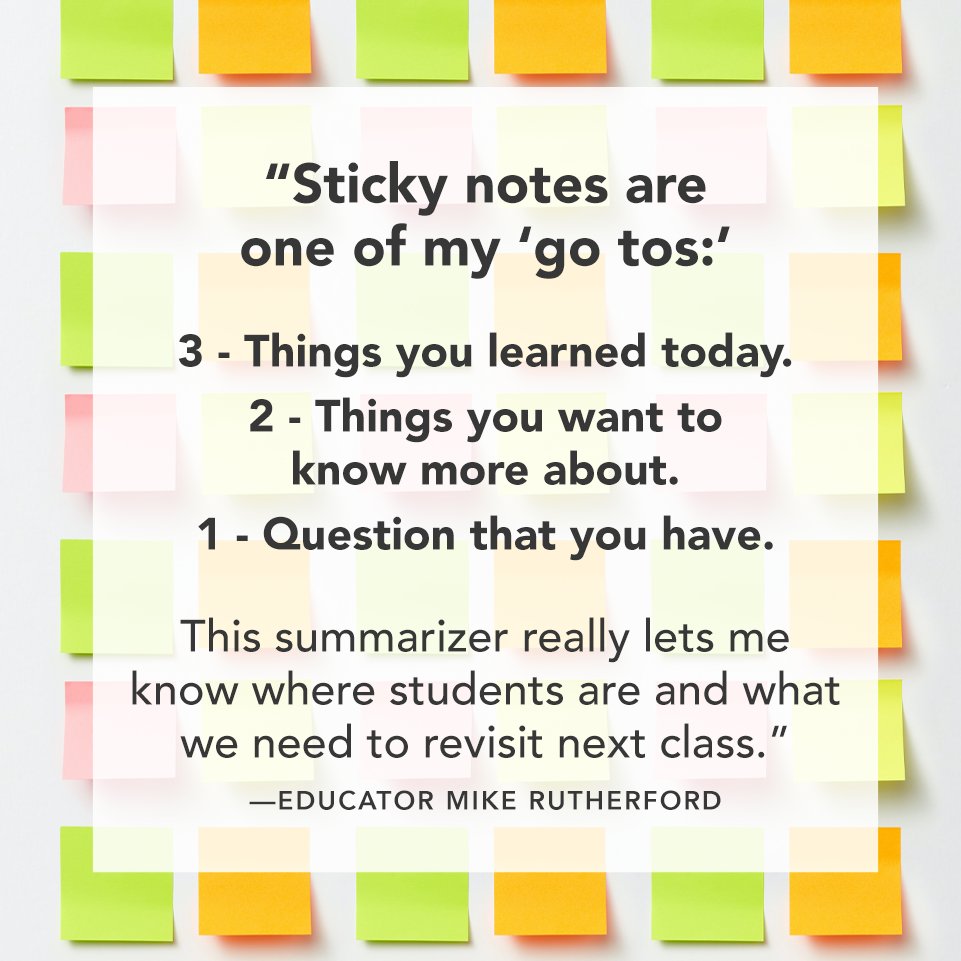 Teacher2Teacher (@teacher2teacher) on Twitter photo Do you have a favorite sticky note strategy?
Here's educator <a href="/mikerford/">Mike Rutherford</a>'s approach:
#InstantPD Do you have a favorite sticky note strategy?
Here's educator <a href="/mikerford/">Mike Rutherford</a>'s approach:
#InstantPD