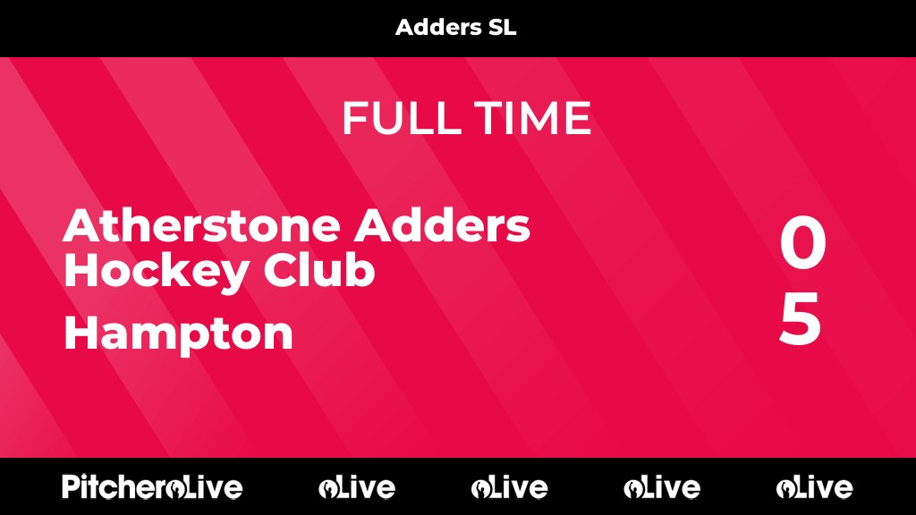 FULL TIME: Atherstone Adders Hockey Club 0 - 5 Hampton
#ATHHAM #Pitchero
addershockey.com/teams/260969/m…