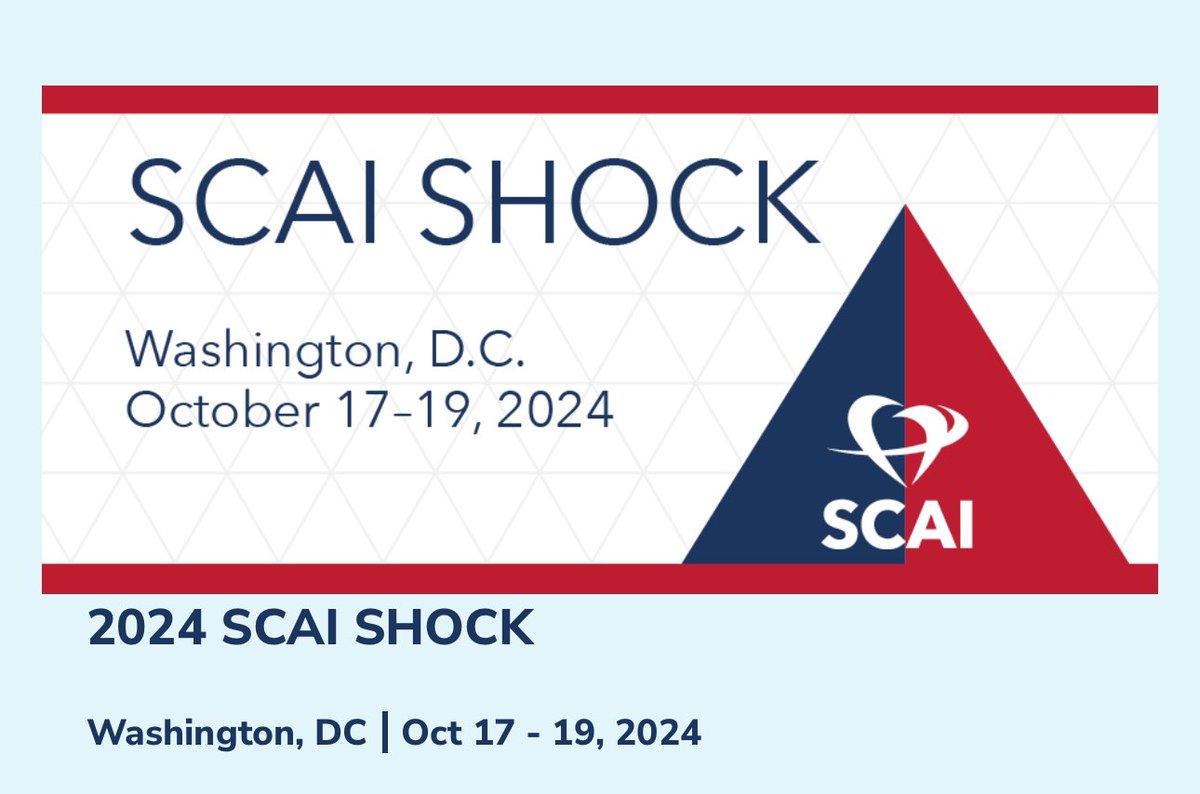 As you’re planning your CME for the rest of the year, save the date for #SCAISHOCK2024! It’s going to be worth trip with 2 1/2 days packed full of #cardiogenicshock tips, tricks, and discussions. We hope to see you there! @Babar_Basir @SandeepNathanMD @SCAI