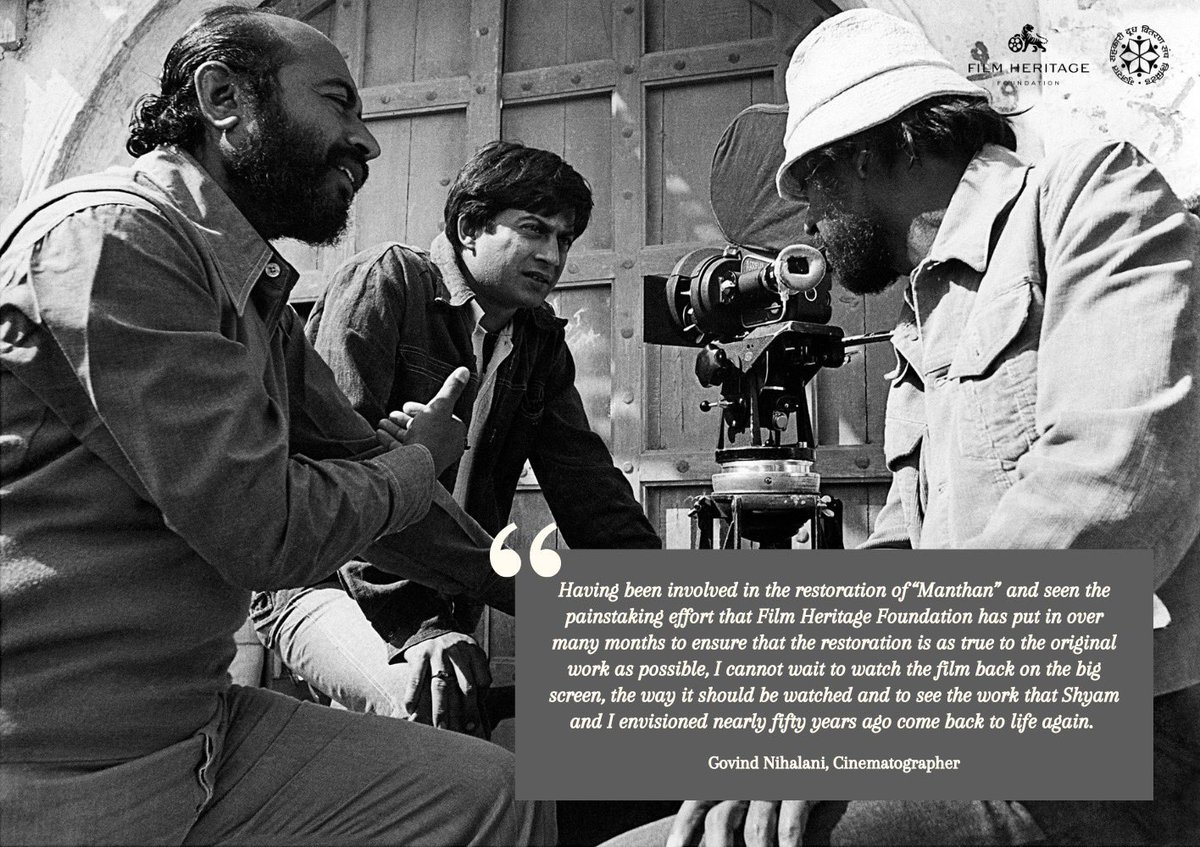 Here's what cinematographer Govind Nihalani had to say about the India premiere of FHF's newly restored Shyam Benegal's milestone film 'Manthan' (1976).