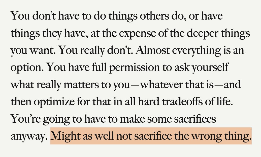 don't sacrifice the wrong thing