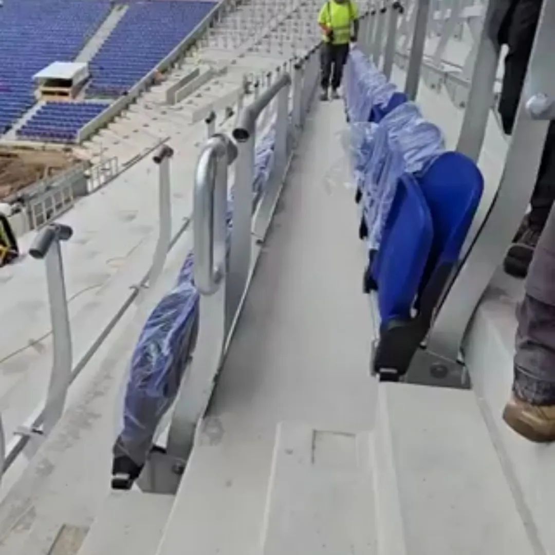 The first rail seats have been installed @evertonstadium
