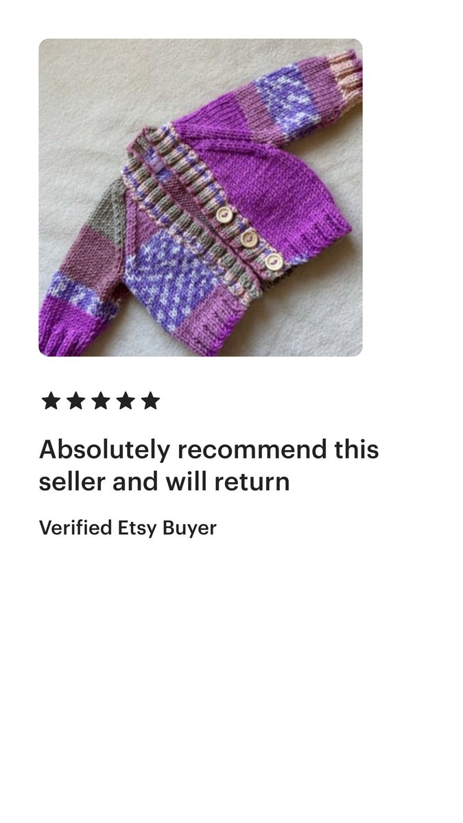 Another fantastic review received today ☺️🩷 bettysmumknits.etsy.com #MHHSBD #elevenseshour