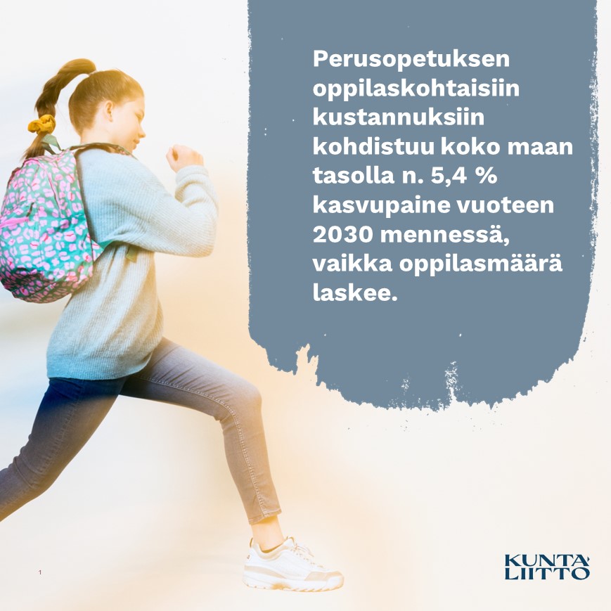 Perusopetuksen oppilaskohtaisiin kustannuksissa koko maan tasolla noin 5,4 % kasvupaine vuoteen 2030 mennessä 👀 📈

 ‼️ On entistä tärkeämpää miettiä kansallisesti, mihin perusopetuksessa kannattaa panostaa ja mistä voitaisiin luopua

Lue lisää 👉 kuntaliitto.fi/tiedotteet/202…