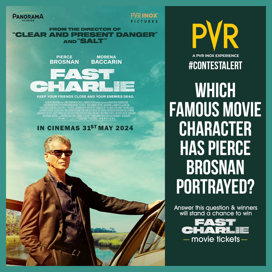 Buckle up for an intense ride with Fast Charlie! 🎬🔥Answer a simple question and stand a chance to win free movie tickets. Steps: 1: Share your answer in the comments 2: Tag PVR CINEMAS and your friends 3: Tag #FastCharlieAtPVR contest & follow us Releasing at PVR INOX on May