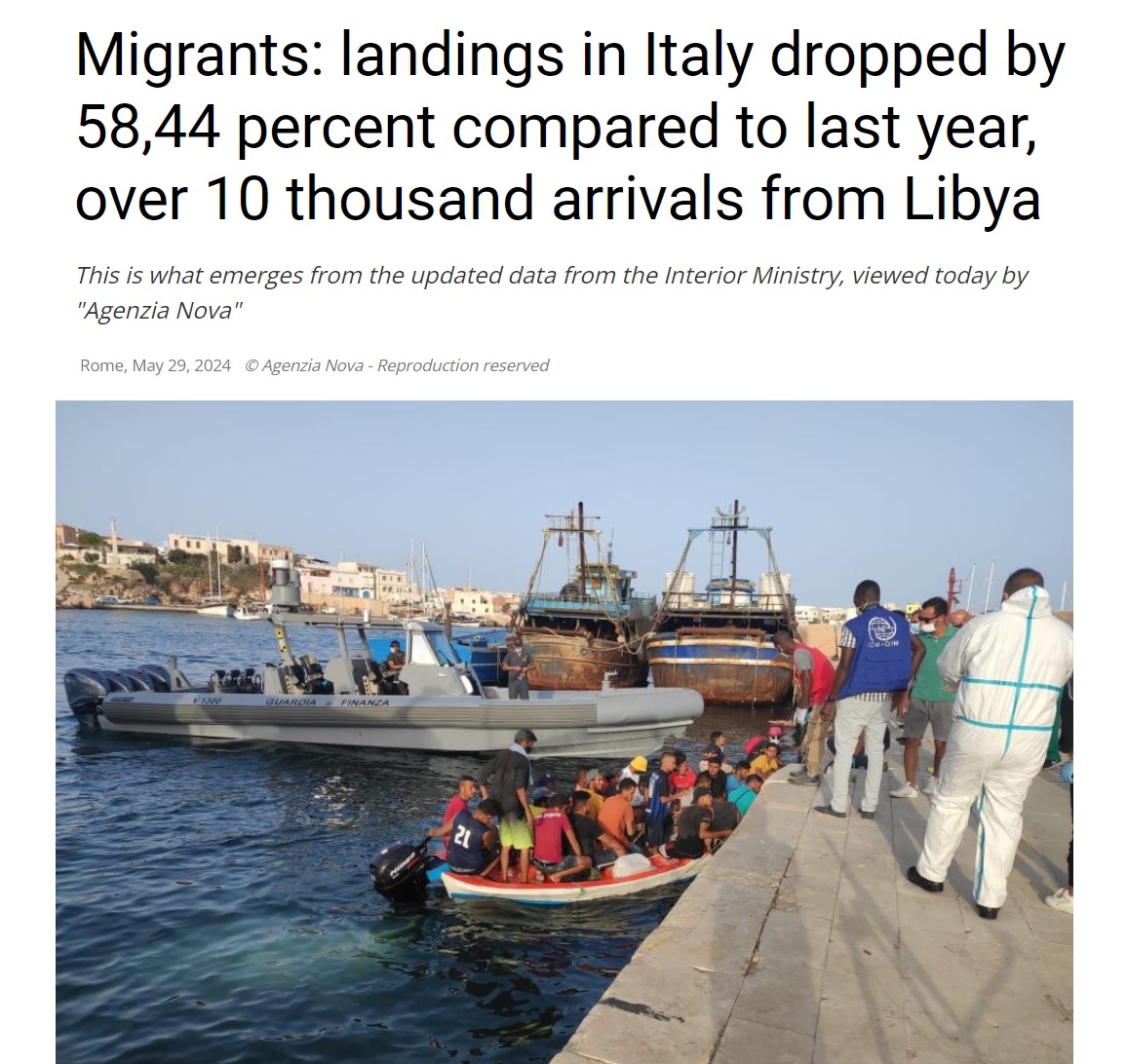 🇮🇹 #Migrants: landings in Italy dropped by 58,44 percent compared to last year, over 10 thousand arrivals from Libya. #migrantcrisis #DontTakeToTheSea #seenotrettung #Frontex agenzianova.com/en/news/migran…