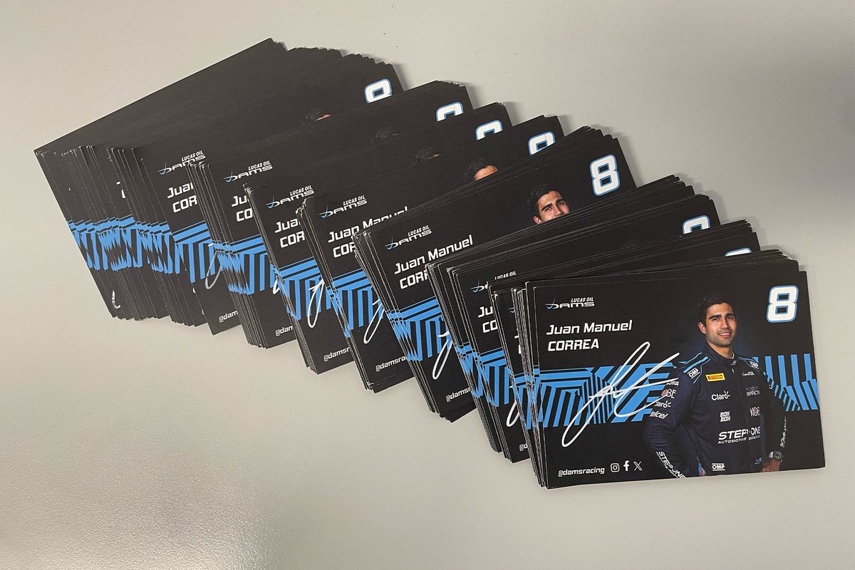 Look what we've got 😍 To request your driver cards, visit the contact page on our website and follow the steps 🖊️ damslucasoil.com/contact/ #F2 #AllezLesBleus #DAMSLucasOil