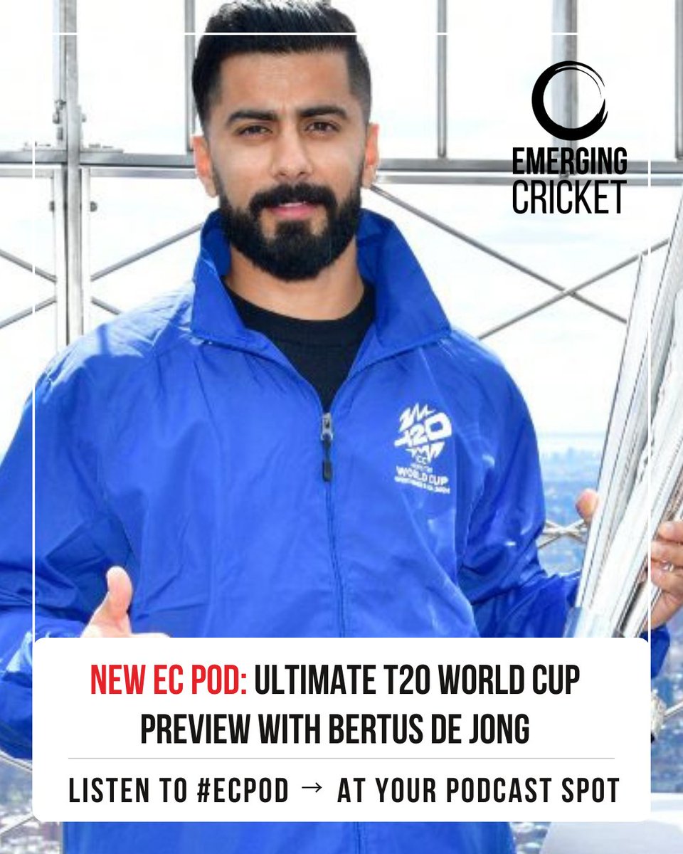 Ahead of the biggest #T20WorldCup of all time, it’d only make sense to punch out a HUGE preview 👀

<a href="/DGBeswick1/">Daniel Beswick</a> and <a href="/HeliocentCric/">Copernicus Cricket</a> sit down with <a href="/BdJcricket/">Bertus de Jong</a>  for an unrivaled show 👊

🍎 apple.co/3VmDbtt
🟢 spoti.fi/4e1pLKn
⏬ bit.ly/3R64Mwu