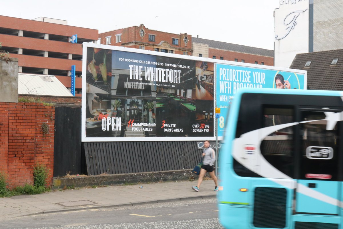 BMO_NI's tweet image. Check out some of our billboards promoting the opening of Belfast's newest sports bar 'The Whitefort'!🎉🍻 Head down and enjoy some great food, drinks and quality entertainment!

@group_conlon

#SupportLocal #OOHAdvertising #Billboard