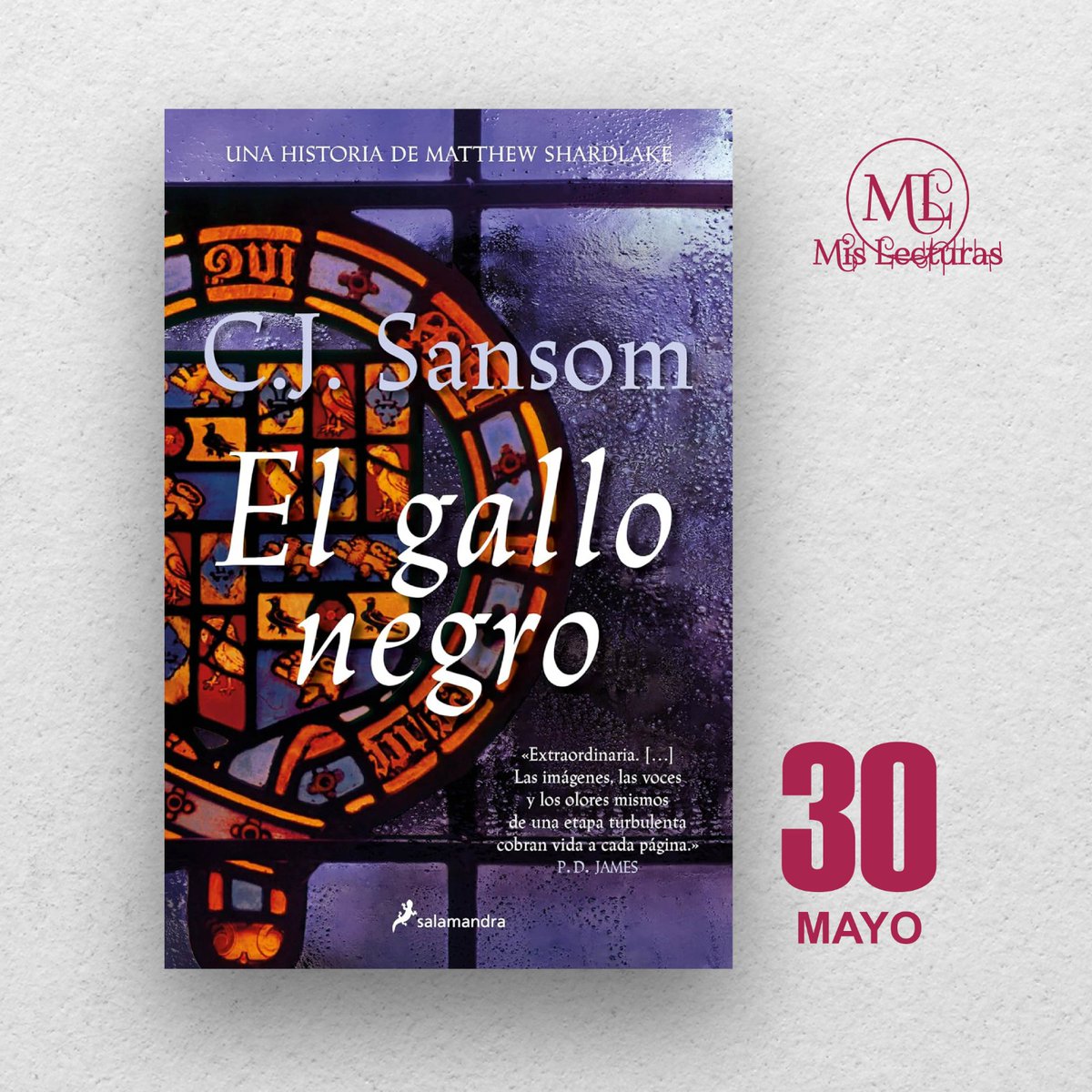 ❗️Llegó el dia❗️ Ya puedes encontrar en todas las librerías 📚'𝗘𝗹 𝗴𝗮𝗹𝗹𝗼 𝗻𝗲𝗴𝗿𝗼', de ✍️ C. J. Sansom y publicado por @SalamandraEd #elgallonegro 🧐➡️amzn.to/3WX2rrj