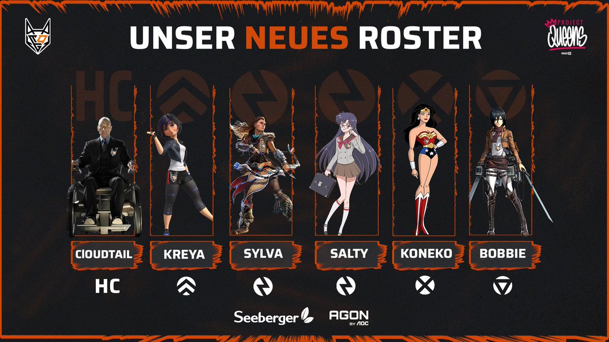 Nach den Villains kommen die Heroes! 🦊🔥

Unser neues Queens Roster für diesen Split! 😮‍💨👊🏻

Hier werden weitaus mehr als nur Headshots verteilt.. 🫣

#TOGether