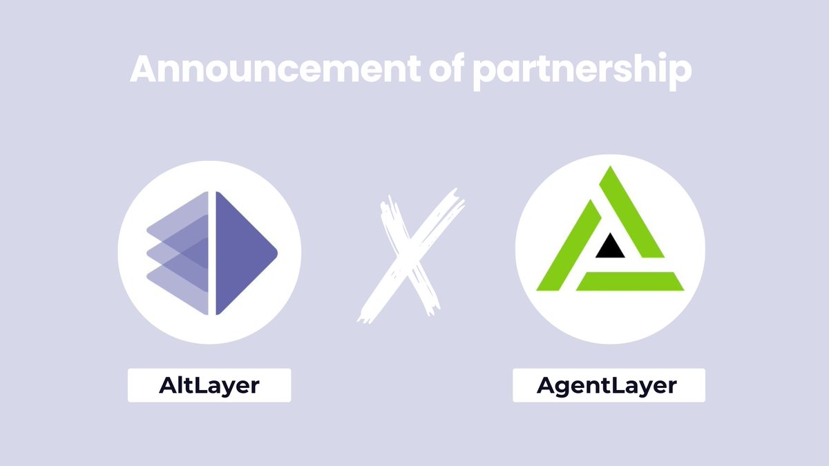 📢 @AltLayer team announced that AgentLayer will be using RaaS to support the launch their testnet launch this June for the first-ever AI Agent chain in #Web3!!!

👇
x.com/Agent_Layer/st…