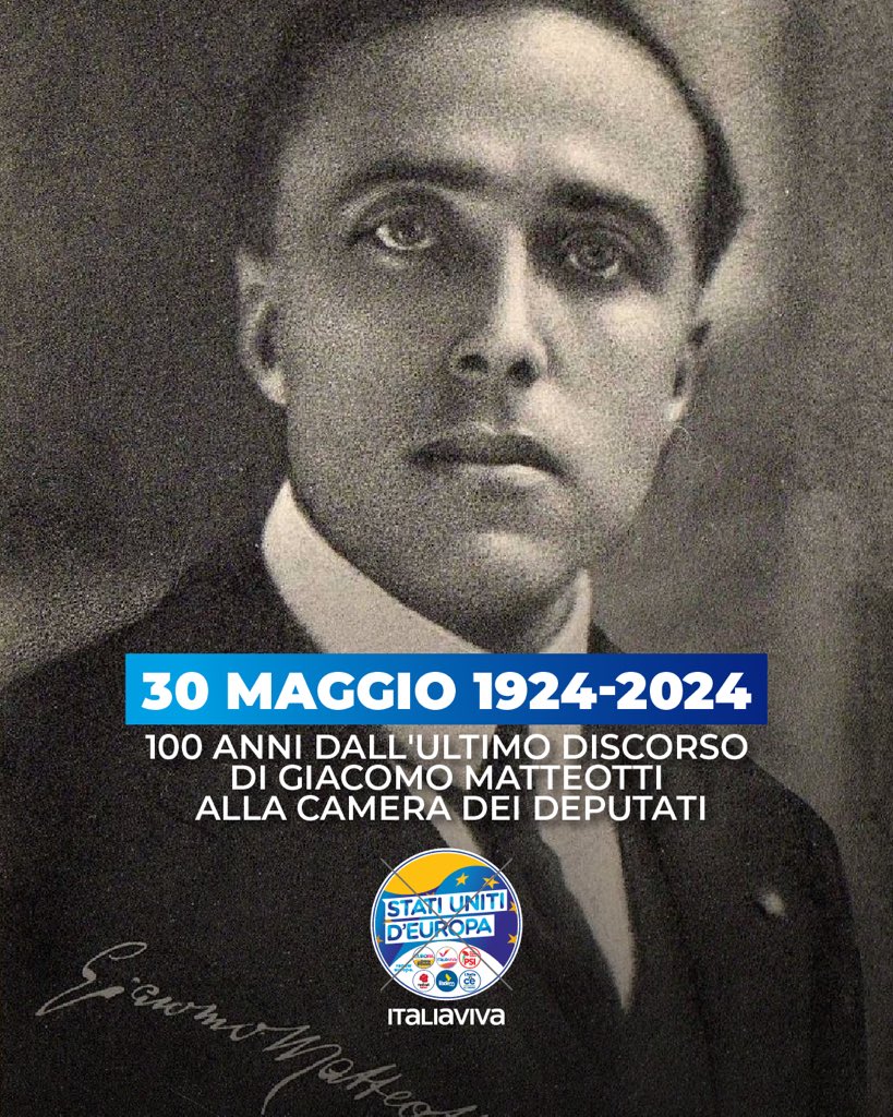 Esattamente 100 anni fa Giacomo Matteotti denunciava le violenze del fascismo. Il suo ultimo discorso fu un di atto di coraggio senza pari. Ancora oggi continua ad ispirare e ad essere esempio per chi crede nella libertà e nella democrazia.
