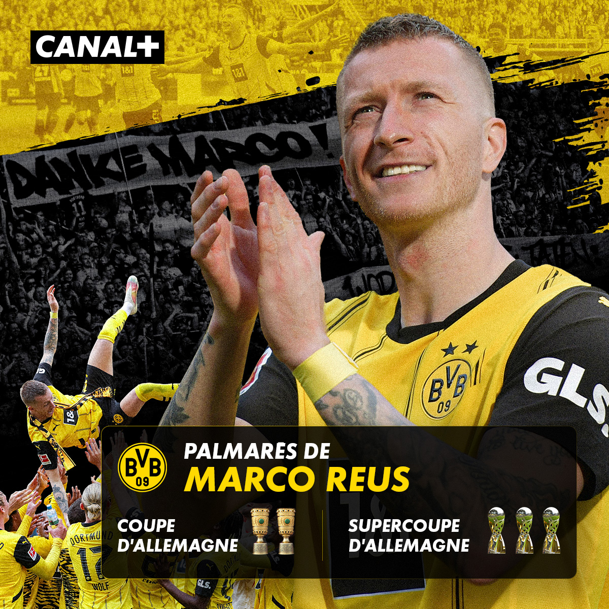 #LDC 🏆 : Après 12 ans de loyauté, Marco Reus va disputer ce samedi son dernier match sous les couleurs de Dortmund. Entre lui et Toni Kroos, qui va remporter la dernière danse ? 🧐