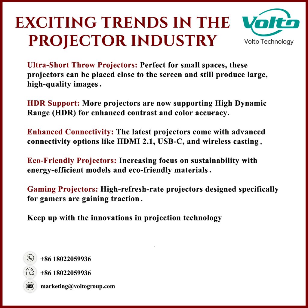 VoltoProjector's tweet image. #Projector #TechTrends #USTProjector #HDR #GamingProjector #EcoTech #SmartProjector #HomeTheater #PortableProjector #TechNews #AVTech #HomeEntertainment