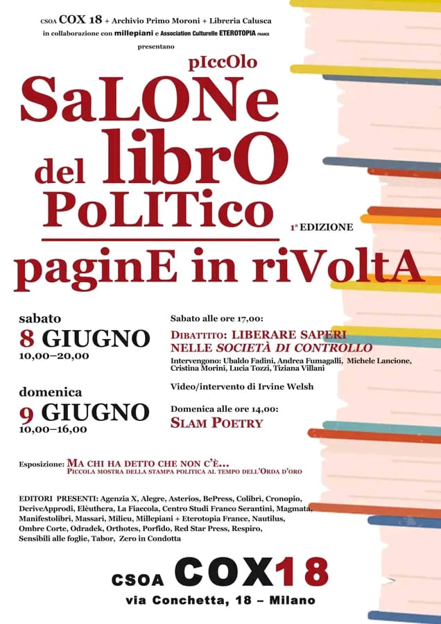 📌 Sabato 8 e domenica 9 Giugno ci troverete con  le nostre Edizioni al Piccolo Salone del Libro Politico #Milano <a href="/Archivio_Moroni/">Archivio Moroni</a> 
📚 Non mancate!!