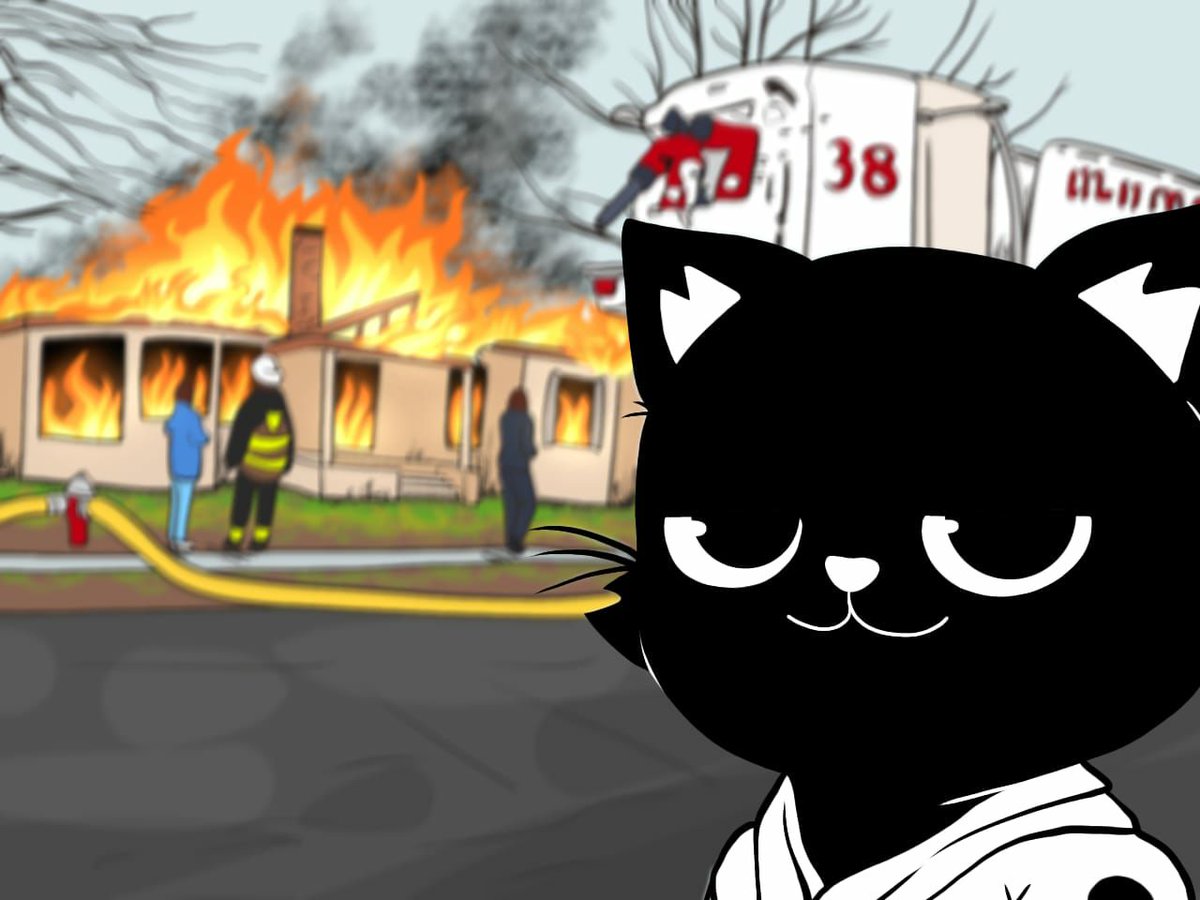 Market's on Fire, Pajamas chillin 🐈‍⬛️