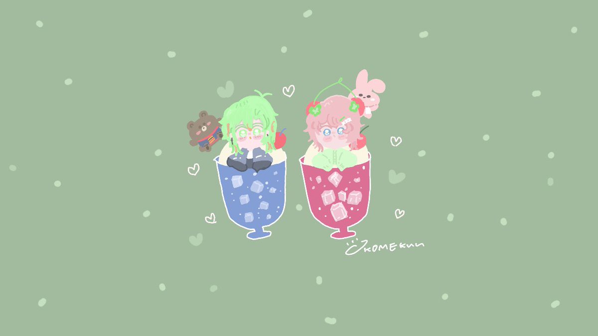 ㅤ
#よつはがき #おらんじ～な飲みてぇ 
クリームソーダ 🧸🐇 
ㅤ